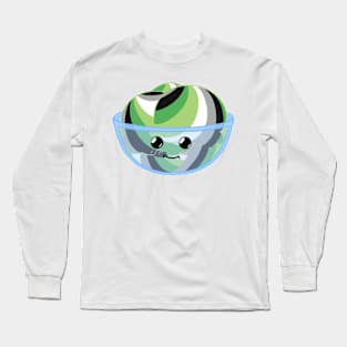 Aromantic ice cream pride Long Sleeve T-Shirt